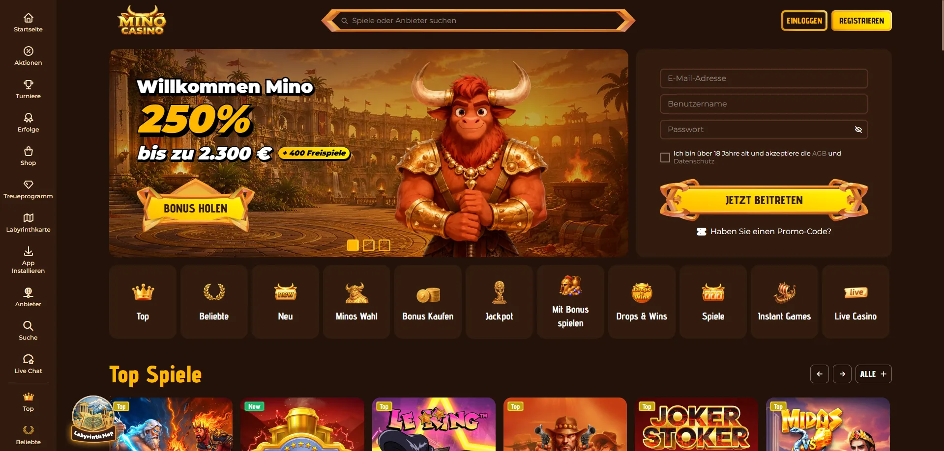 Mino Casino Erfahrungen 2026 – Übersicht und ehrliche Bewertung